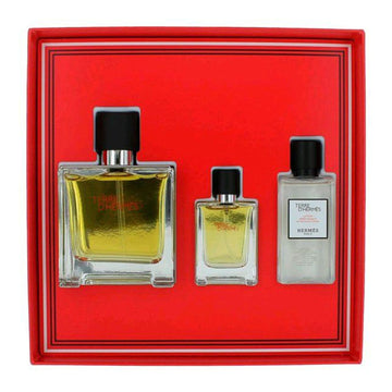 Terre D Hermes Pure Parfum 75ml / Parfum Miniature 5ml / Hair &amp; Body Showergel 40ml