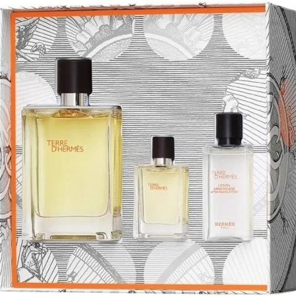 Terre D Hermes Edt 100ml / Edt 15ml Travel Spray / Hair & Body Showergel 40ml