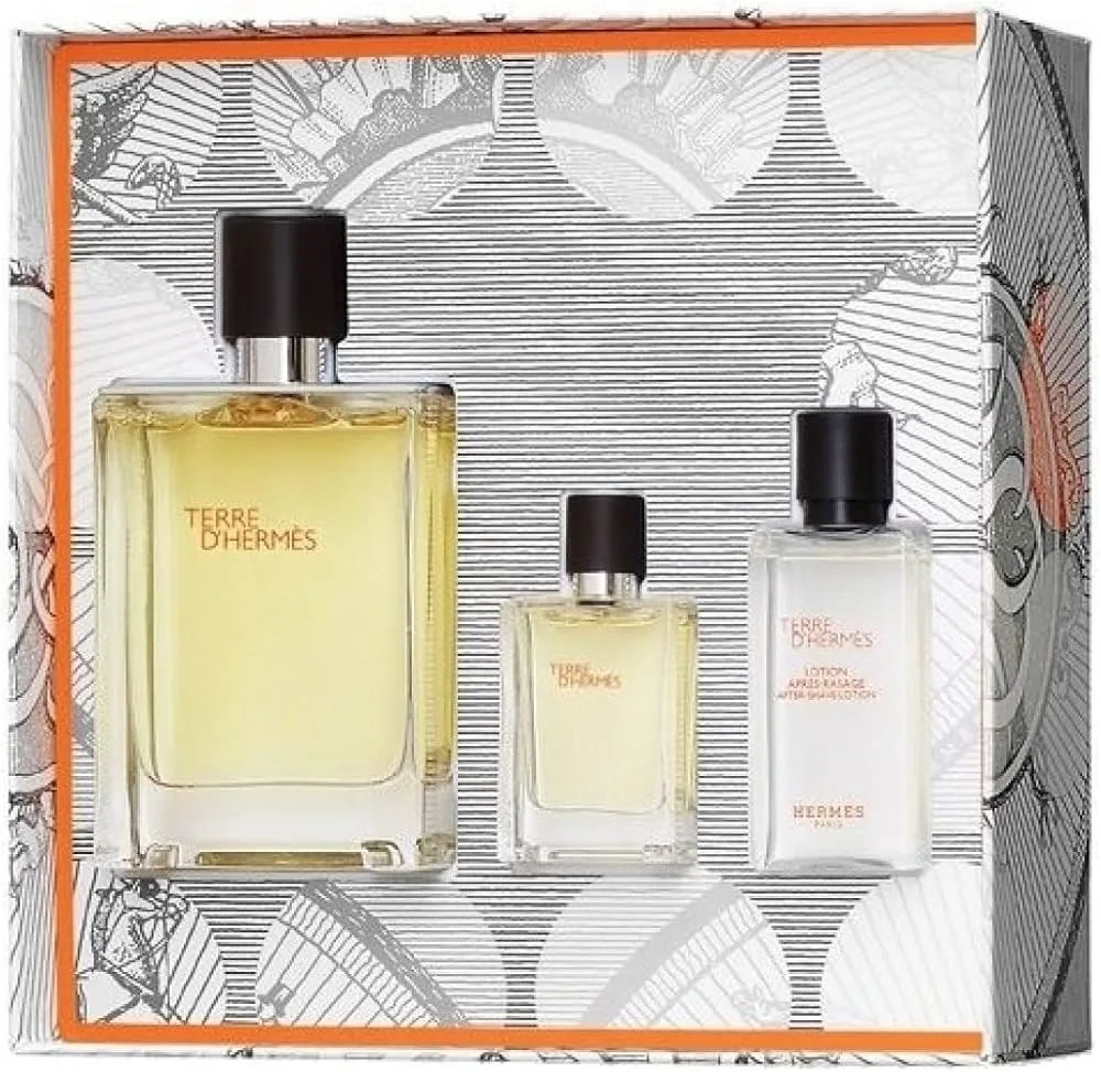 Terre D Hermes Edt 100ml / Edt 15ml Travel Spray / Hair & Body Showergel 40ml