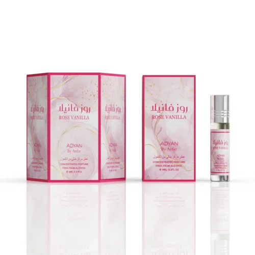 Anfar Rose Vanilla Attar ( 1 Box 6 Pieces )